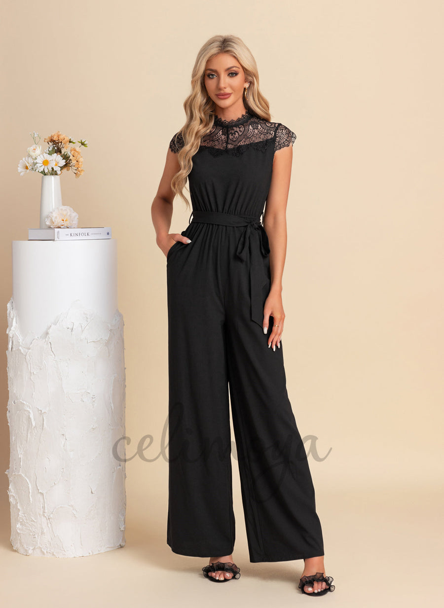 Illusion Combinaison/Tailleur-pantalon Dentelle Polyester Robes longues - 303731