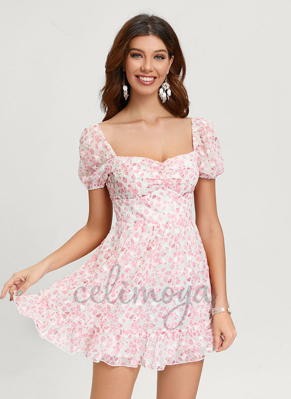 Robe trapèze chérie courte/mini en polyester - 295298