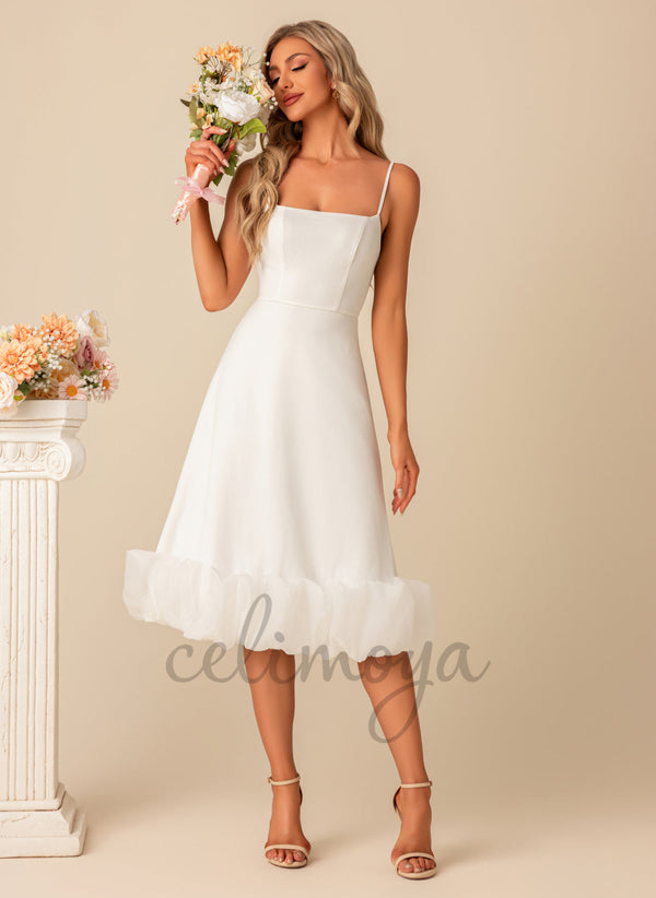 Robes mi-longues droites élégantes en polyester - 300366